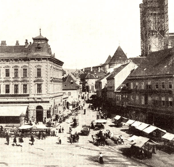 Trg bana Jelačića 1898. godine, Bakačeva